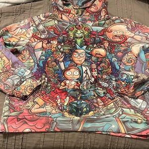 Colorful Graphic Hoodie Rick & Morty